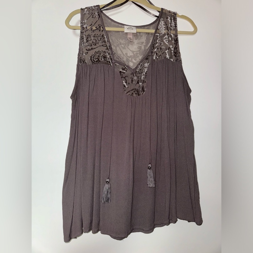 Target: Knox Rose mauve purple/gray tank top blouse